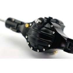 Bagaksel V2 med trk, gennemgang og differentialespr, aluminium