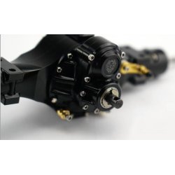 Bagaksel V2 med trk, gennemgang og differentialespr, aluminium