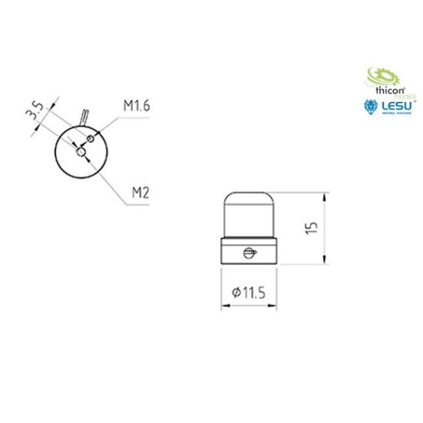Rotorblink orange, skala 1/14