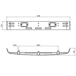Scania solsk�rm i metal med 9 LED