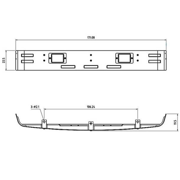 Scania solsk�rm i metal med 9 LED