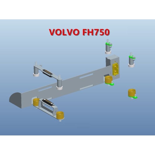 Volvo FH16 750 Magnet tagholder med batteriholder