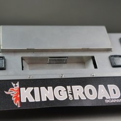 Scania bag-ende i rustfrit stl, 14 lygter og stnkklap