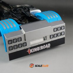 Scania bag-ende i rustfrit stl, 14 lygter og stnkklap