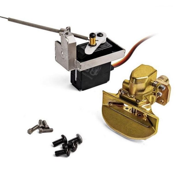 Trkkrog i messing med servoholder