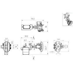 Trkkrog i messing med servoholder