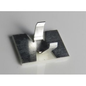Kabelholder i metal, selvklæbende, 16,2 x 11 mm. 8 stk.