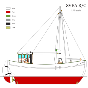 Svea fiskekutter, skala 1/15