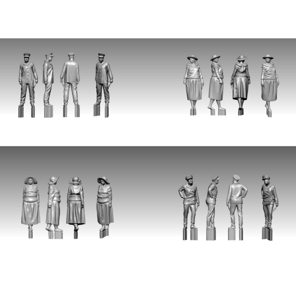 Titanic Crew and Passengers SET-3, skala 1/200