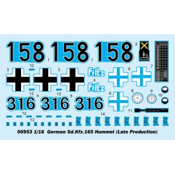 German Sd.Kfz.165 Hummel (Late Production), skala 1/16