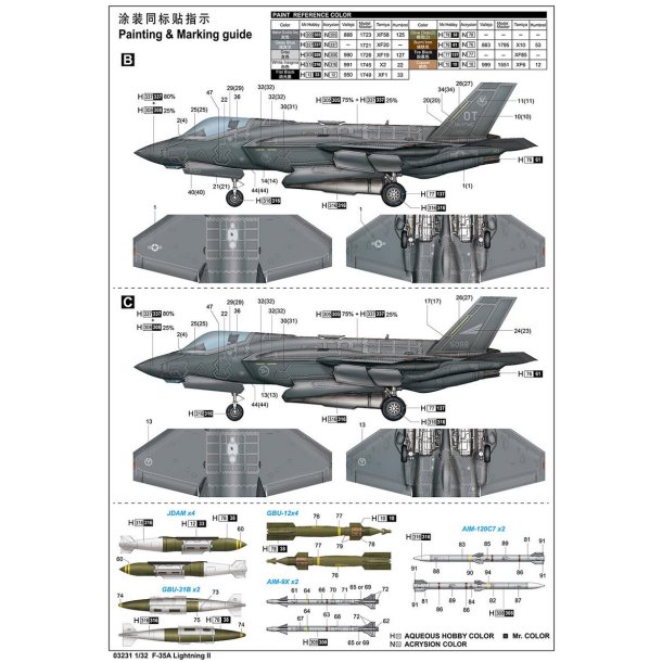 Lockheed Martin F-35A Lightning II, skala 1/32