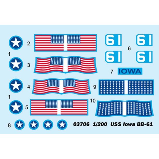 USS Iowa BB-61 - skala 1/200