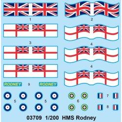 H.M.S. Rodney - skala 1/200
