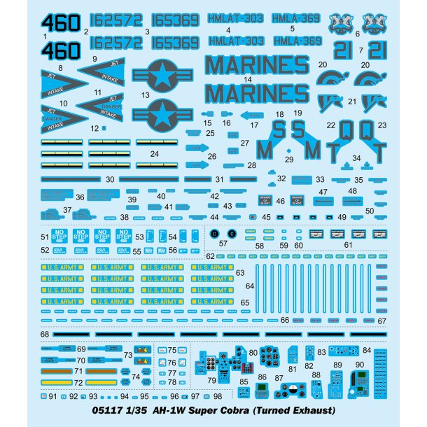 AH-1W Super Cobra (Turned Exhaust), skala 1/35 