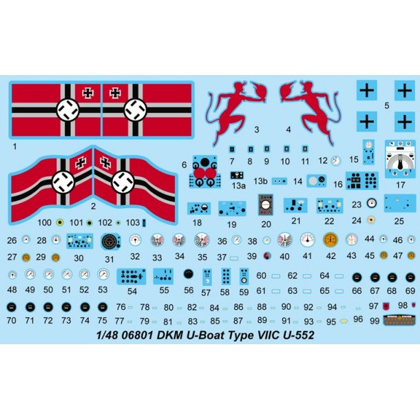 U-552 type VIIC, skala 1/48