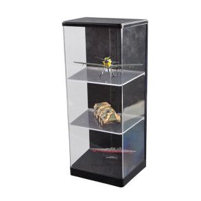 Udstillingsmontre med 3 niveauer - 165 x 120 x 360 mm