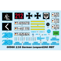 German Leopard 2A6 MBT, skala 1/16