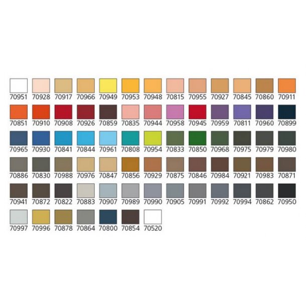 Model Color St med 72 basisfarver og pensler