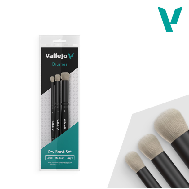 Dry Brush Set, 3 stk.