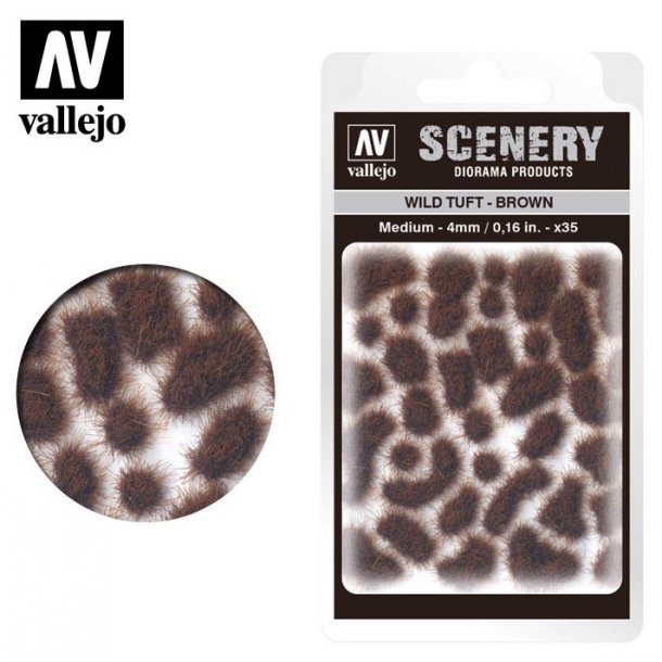 Wild Tuft - Brown. 4 mm