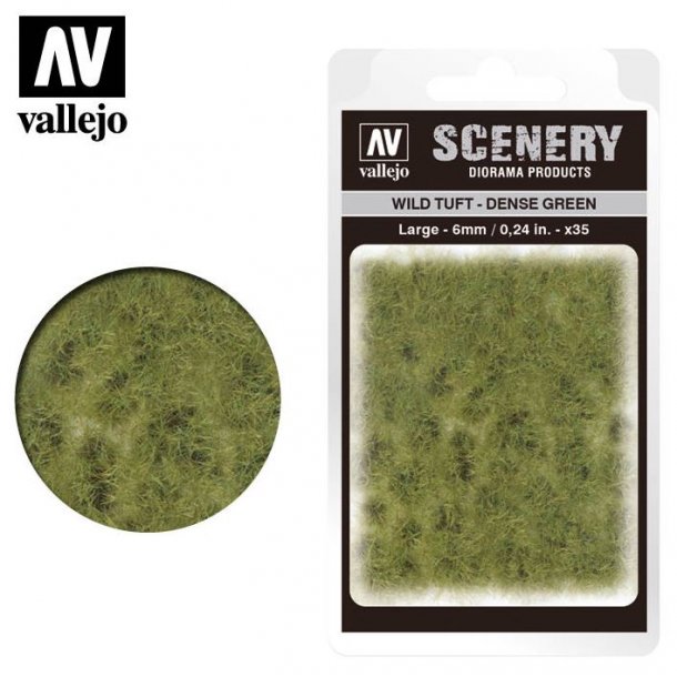 Wild Tuft - Dense Green. 6 mm