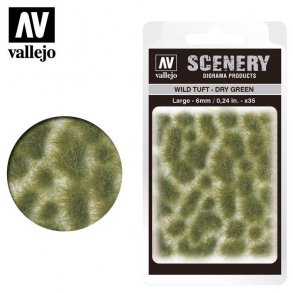Wild Tuft - Dry Green. 6 mm