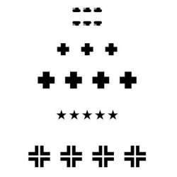 Vallejo stencils; diverse tyske kampvogns-mrker fra Anden Verdenskrig