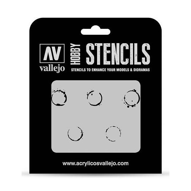 Vallejo stencils; mrker fra olietnder