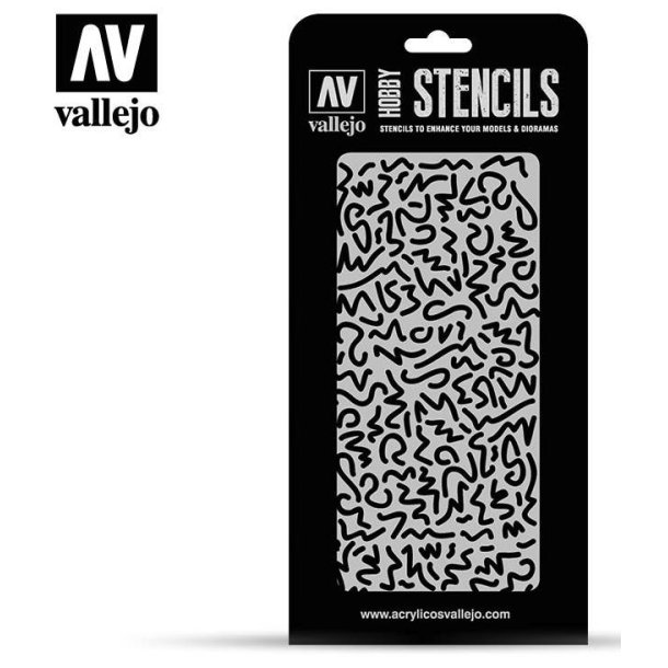 Vallejo stencils; Luftwaffe WWII Shingles Camo