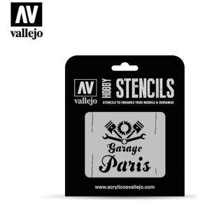 Vallejo stencils; Vintage Garage Sign