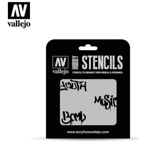 Vallejo stencils; Street Art Nº1