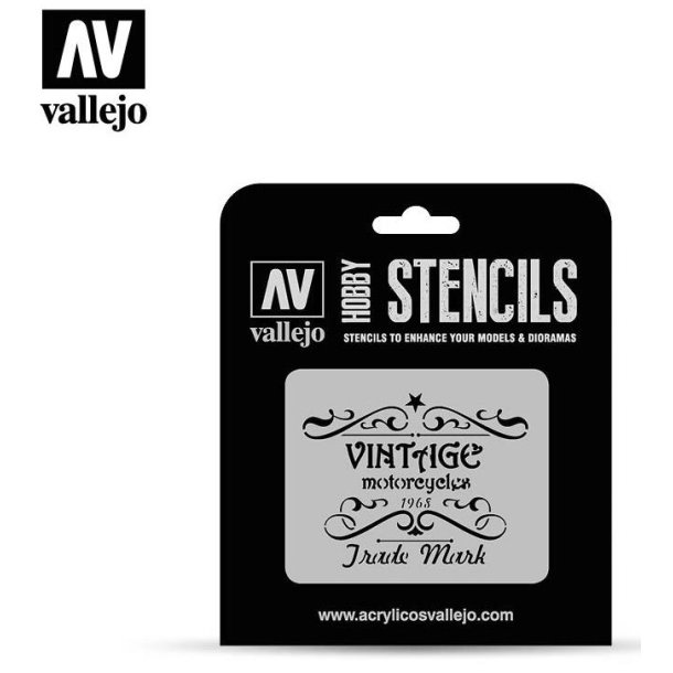 Vallejo stencils; Vintage Motorcycles Sign