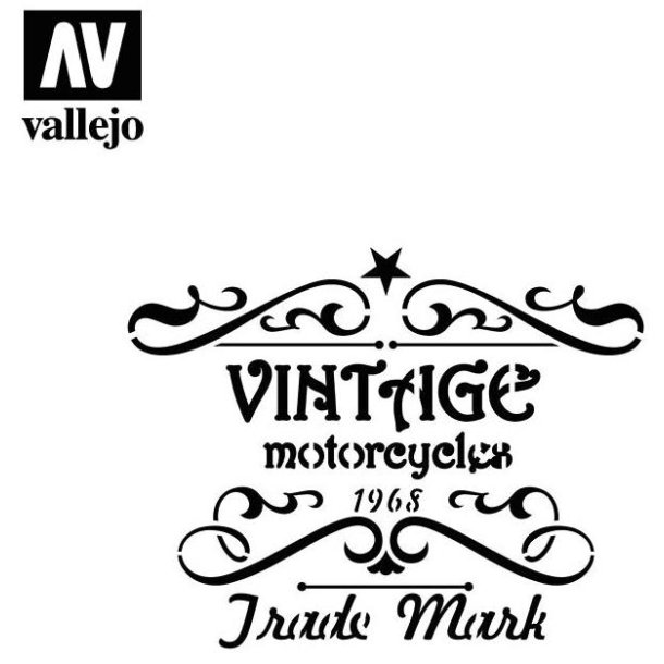 Vallejo stencils; Vintage Motorcycles Sign