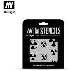 Vallejo stencils; Radioactivity Signs