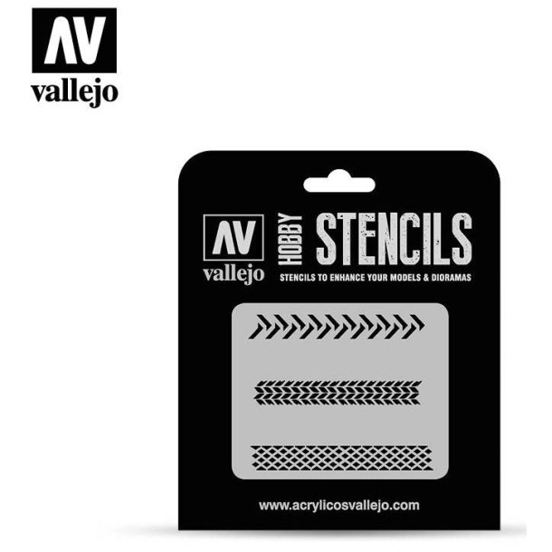 Vallejo stencils; Tyre Markings