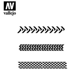 Vallejo stencils; Tyre Markings