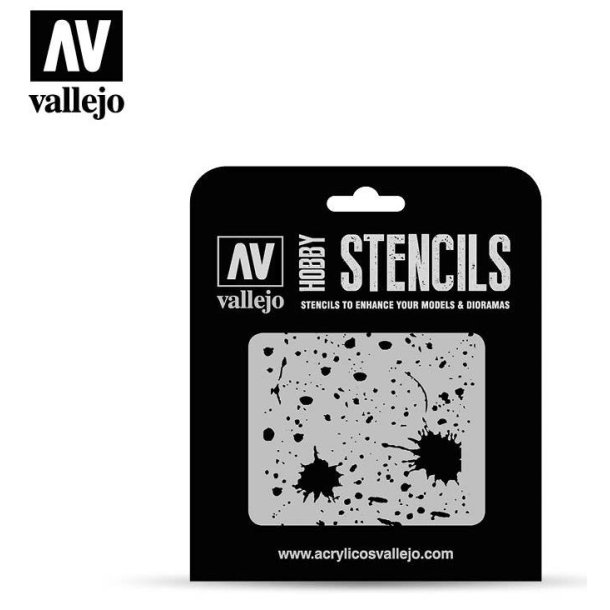Vallejo stencils; Splash &amp; Stains