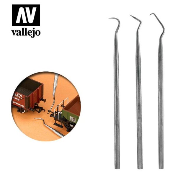 3 fine krog-vrktjer i rustfrit stl