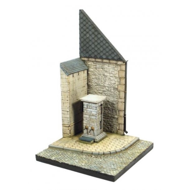 Diorama - gadehjrne med vandpost