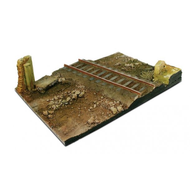 Diorama - jernbane og ruin