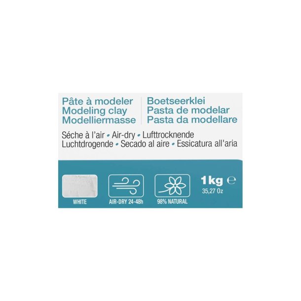Modellermasse 1000 gram hvid