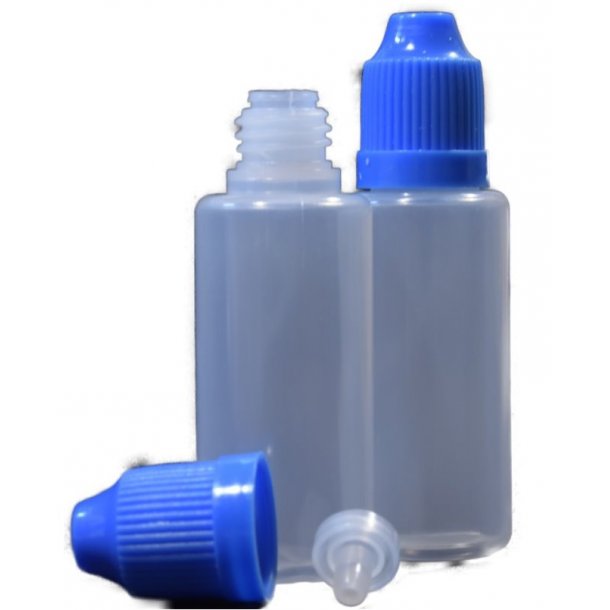 Plastikflasker 15 ml med drbetud, 2 stk. 