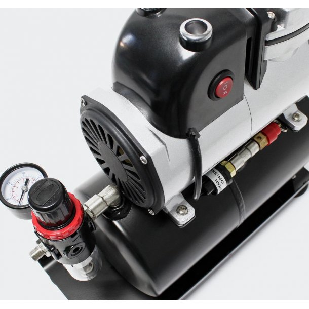 Airbrush Kompressor med lufttank og holdere