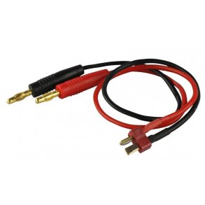 Ladekabel med bananstik og Deans-T stik