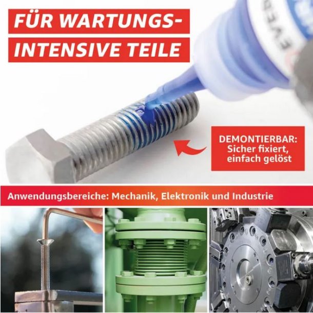 Lse-gel til skruer og mtrikker - mellem styrke, 22 gram