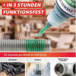 Lse-gel til skruer og mtrikker - hj styrke, 22 gram