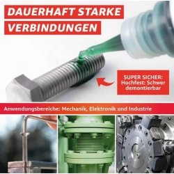 Lse-gel til skruer og mtrikker - hj styrke, 22 gram