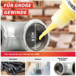 L�se-gel til skruer og m�trikker - mellem styrke, 22 gram