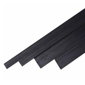 Kulfiber flad liste 3,0 x 0,5 x 1000 mm